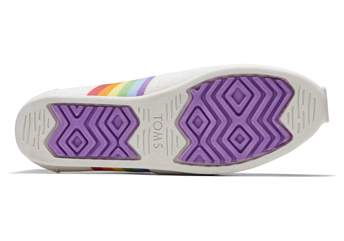 Toms Espadryle Damskie Białe - Alpargata Unity Rainbow - 31WEXZFUT